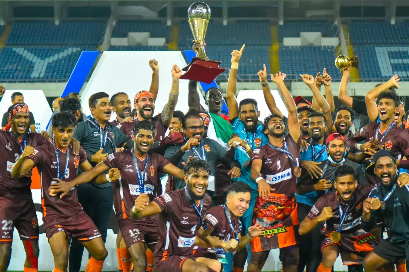A Recap of Year 2022 in Indian Football 28972 gokulam kerala fc with the i league trophy 1 edited
