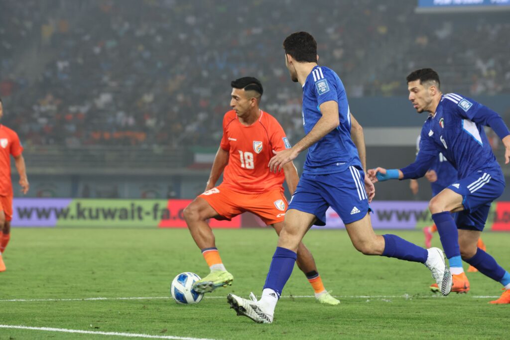 India kicks off their 2nd round of World Cup Qualifiers with a gritty victory over Kuwait mohesh min